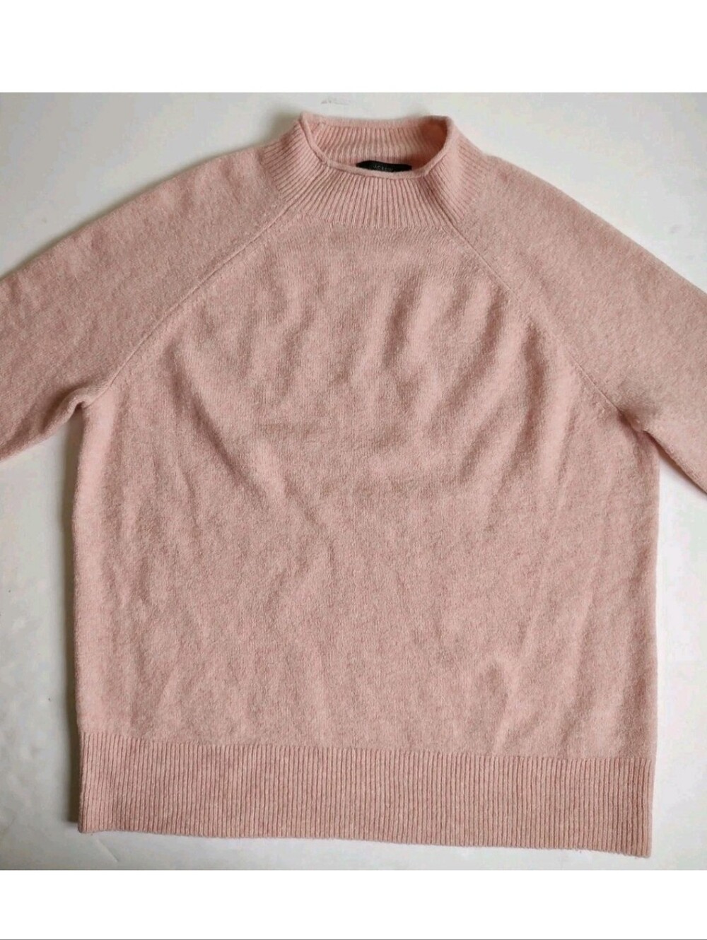 J Crew Roll Mock Neck Sweater Pullover Knit Pink Merino Wool Alpaca S Super Soft - Picture 4 of 16